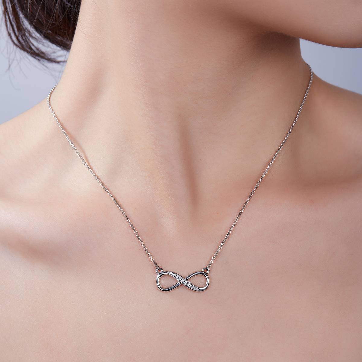 Jane Eyre Unlimited Love Pendant S925 Silver Moissanite Grade D 0.1CT